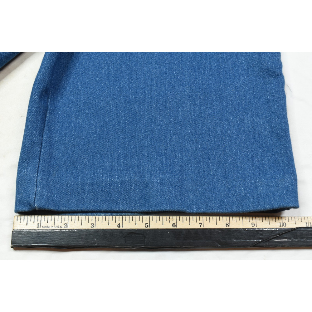 SEZANE Denim Trousers Womens 42 Blue Relaxed Fit Wide-Leg High-Rise - Picture 12 of 13